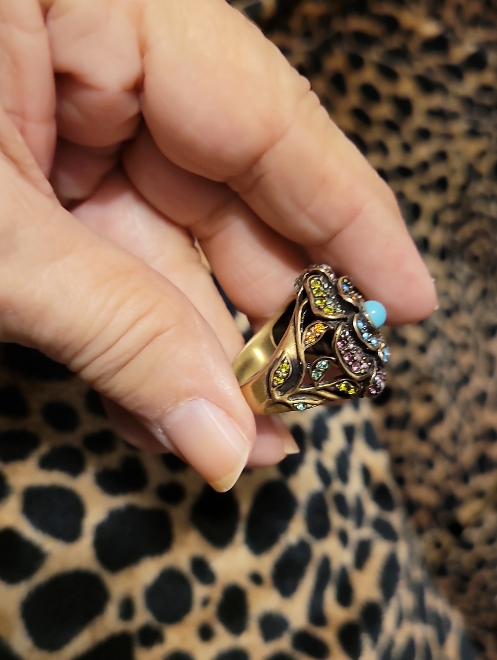 Boho Designer Statement Ring Upscale Quality Fashion Heidi Daus - Picture 3 of 6